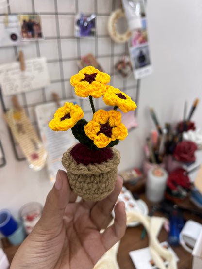 Cute crochet hamper