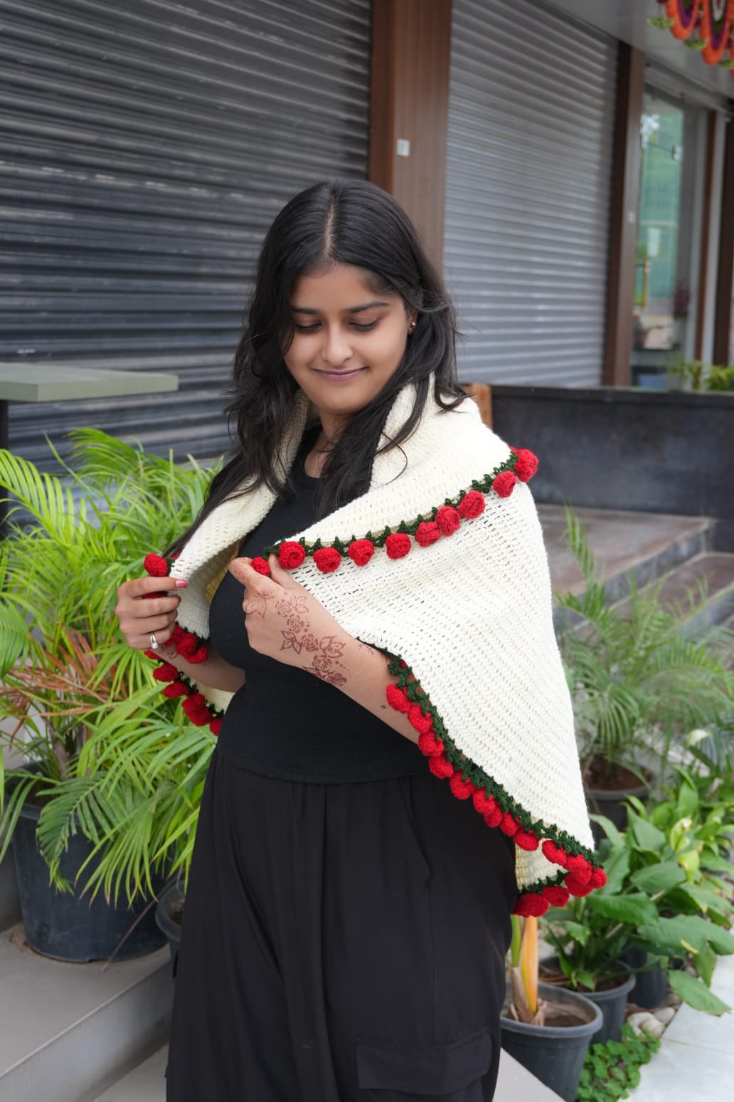 Rose bouquet blanket