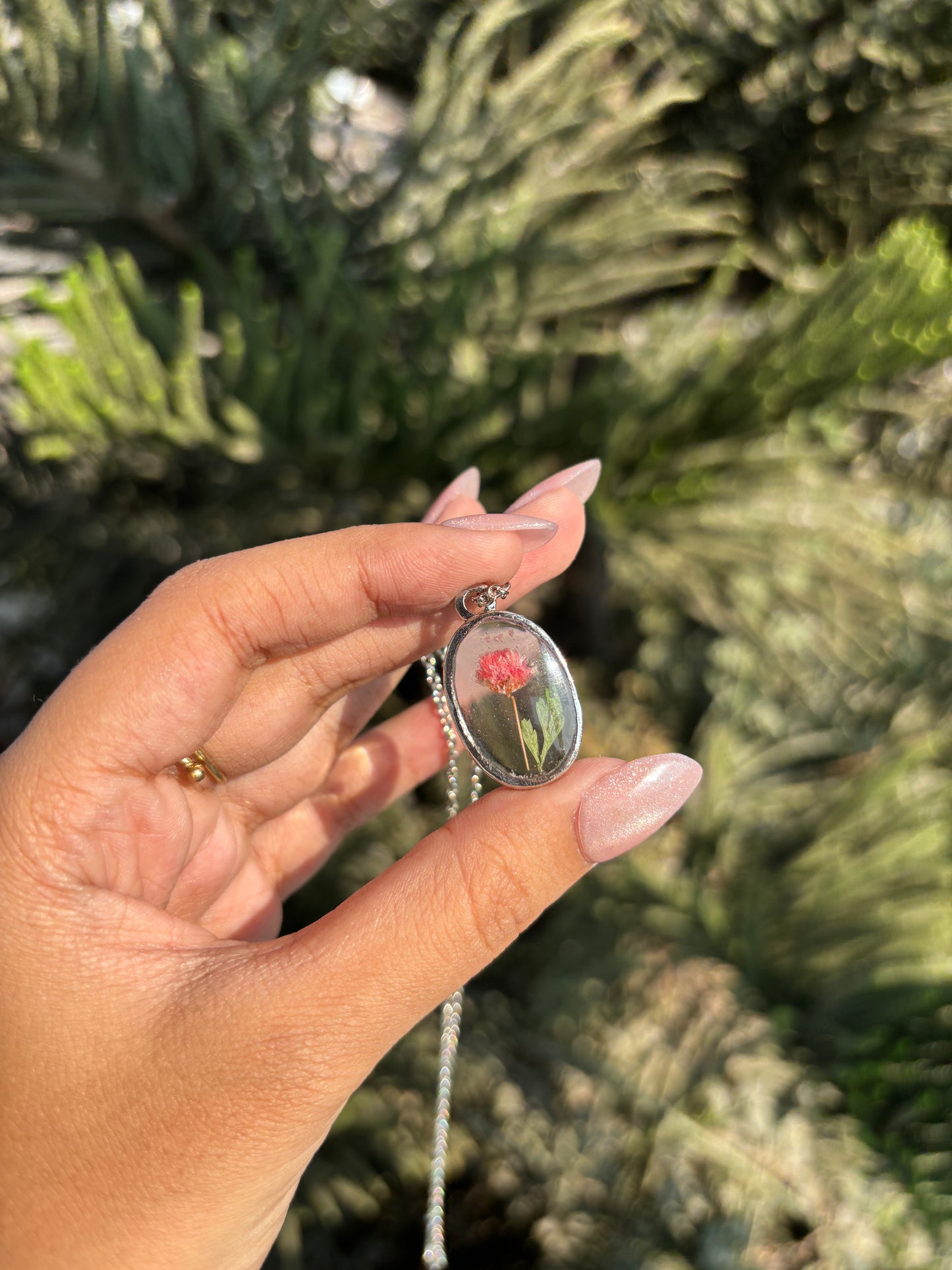 Pink rosie pendant