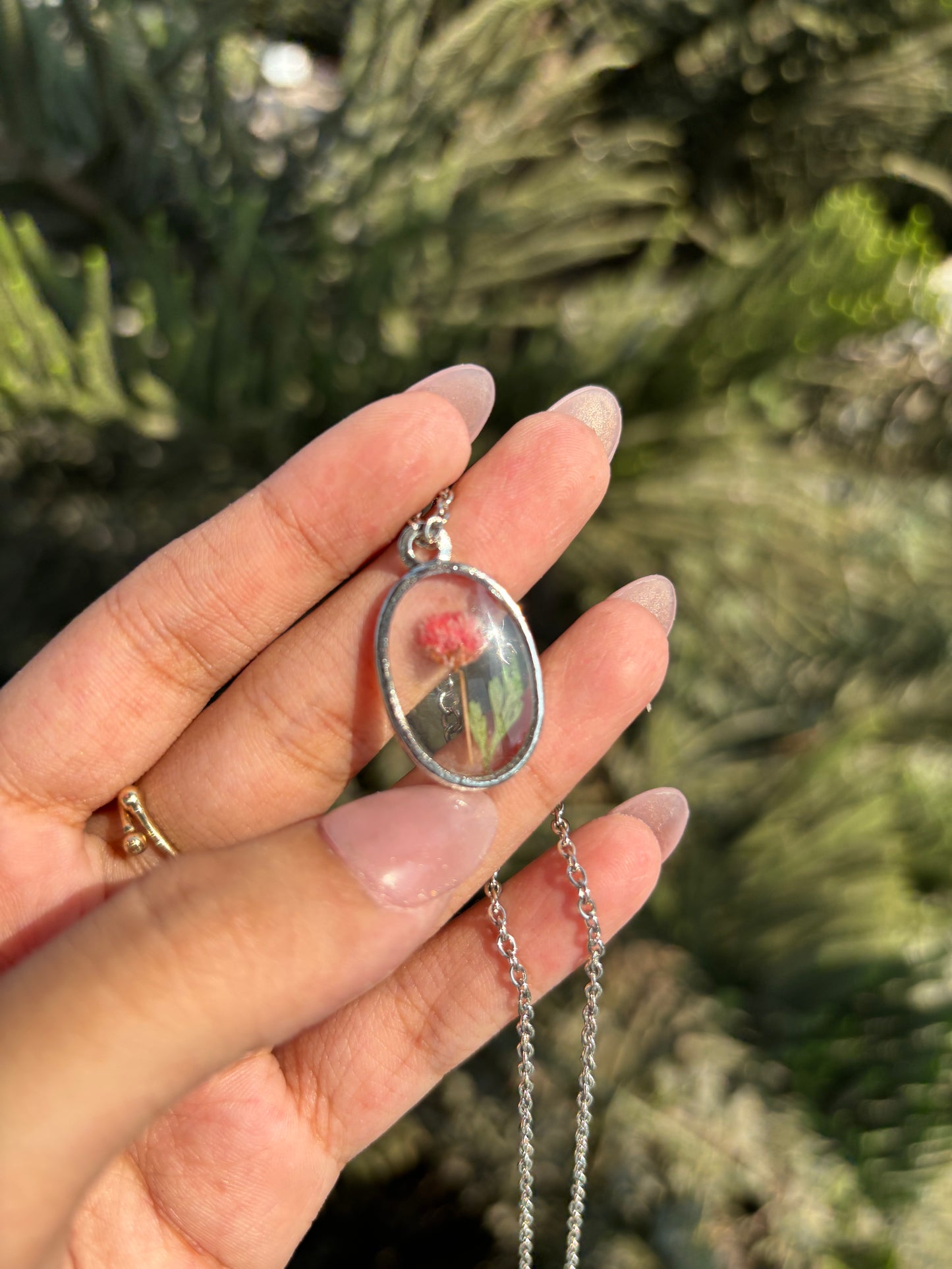 Pink rosie pendant